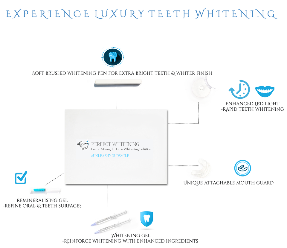 Complete Professional Teeth Whitening Kit LUXE System + bonus Whitening Pen